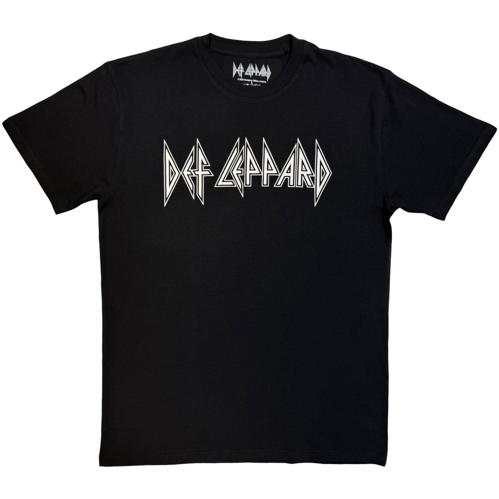 Def Leppard - Logo Mono Mens Tshirt - Black/White